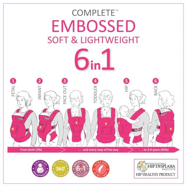 Lille Baby Carrier Complete Embossed Black Diamond Lillé Baby