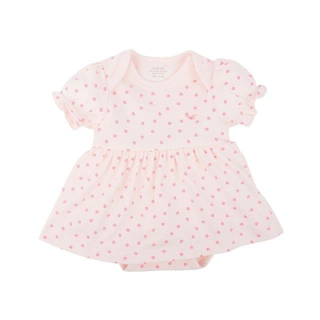 Baby Dress Florals Pink Livly