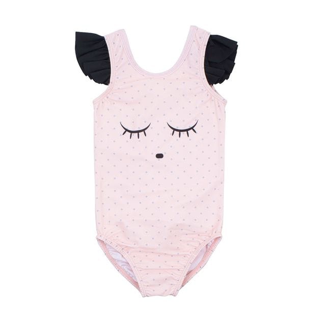 Saturday Angel Swimsuit Pink/Grey Dots Livly