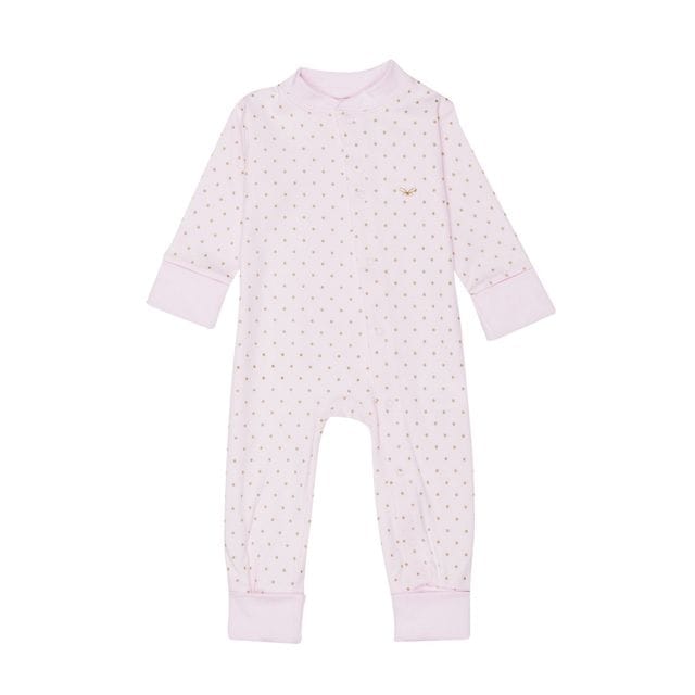 Saturday Overall Pink/Gold Dots Livly