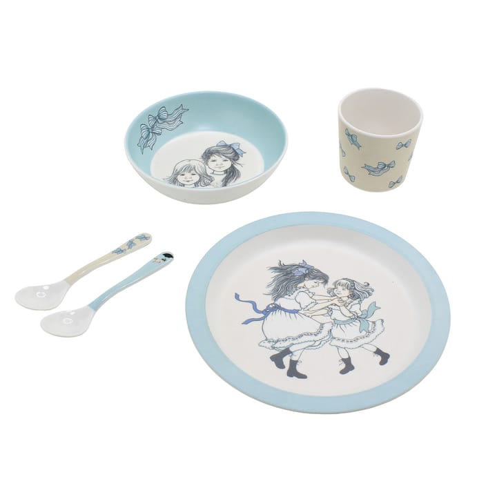 Äta-paket 5-delar - White/Blue Madicken
