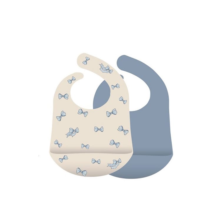 Haklapp i silikon 2-pack - White/Blue Madicken