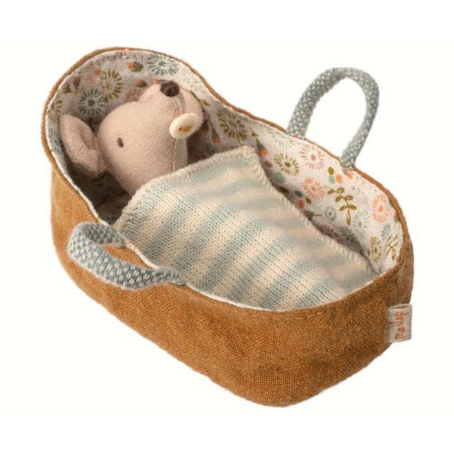 Baby Mouse In Carrycot Maileg