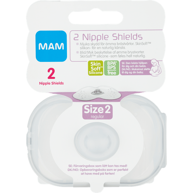 Amningsnapp Nipple Shields 2-pack Mam