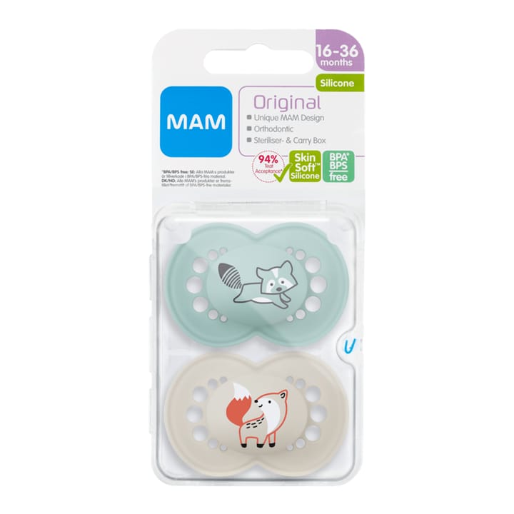 Original 16-36M Silikon 2-Pack - Blå Mam