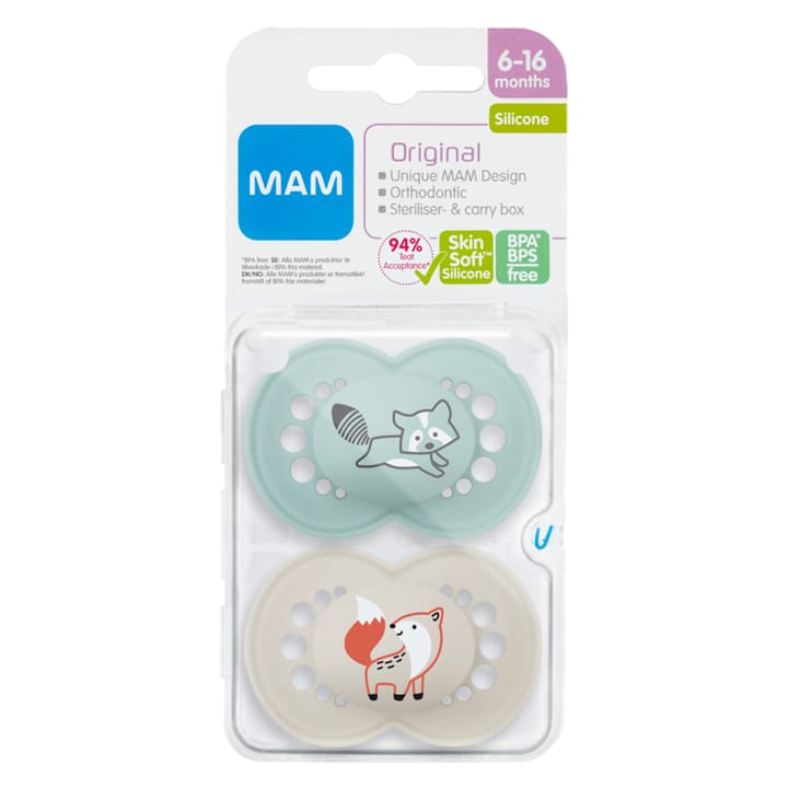 Original 6-16M Silikon 2-Pack - Blå Mam
