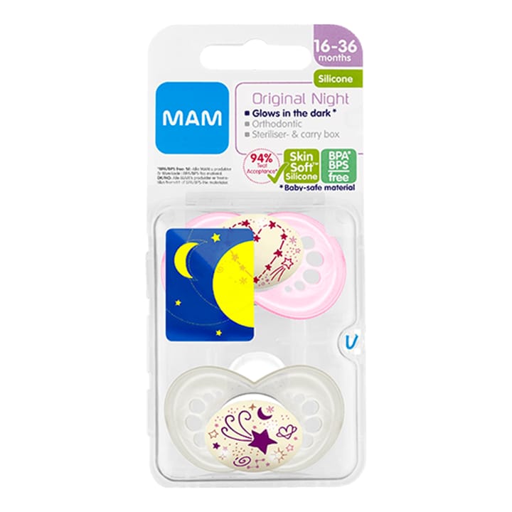 Original Night 16-36M Silikon 2-Pack - Rosa Mam