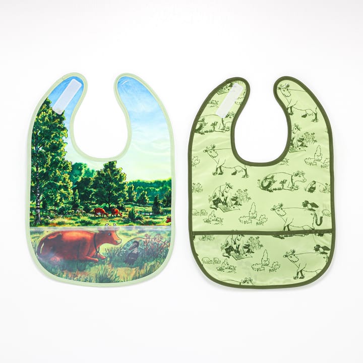 Haklapp med ficka 2-pack - Multi Mamma Mu