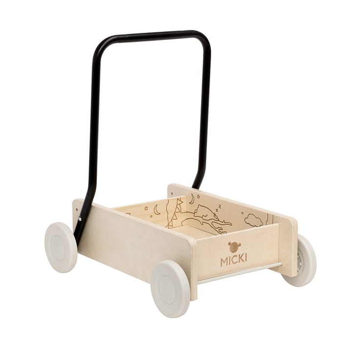 Lära Gå Vagn Premium - Natur Micki