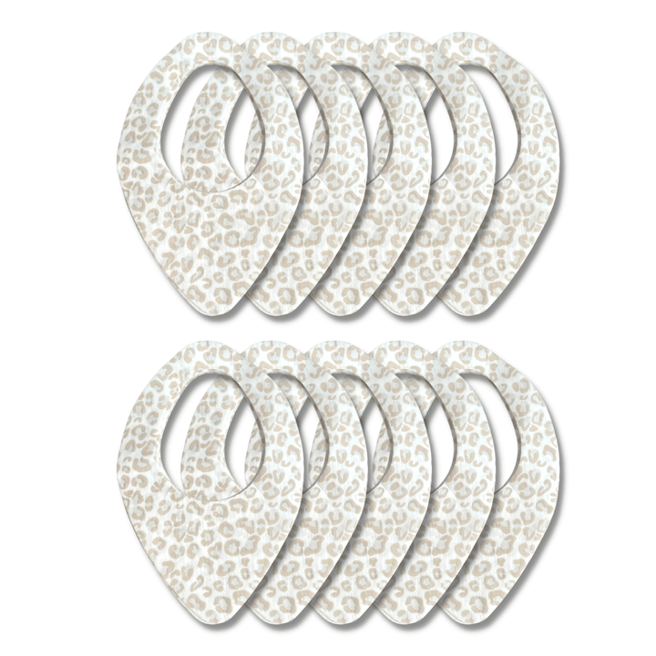 Engångsdregglisar 10-pack - Beige Leopard Mini & Me Sweden