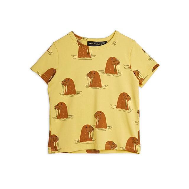 AW21 Walrus Aop T-shirt - Yellow Mini Rodini
