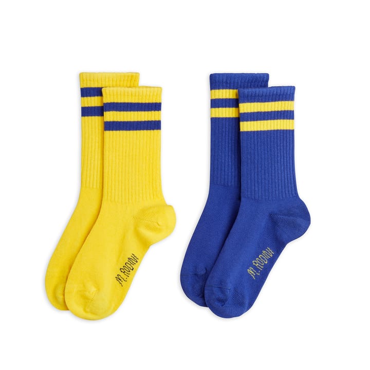 SS22 Stripe Socks 2-Pack - Yellow Mini Rodini