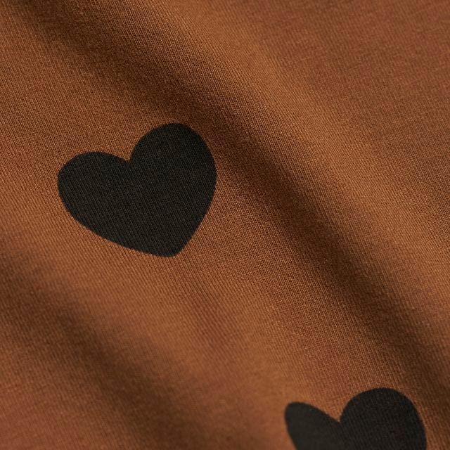 Basic Hearts Ls Dress Tencel™ Brown Mini Rodini