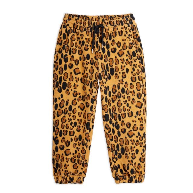 Basic Leopard Fleecebyxor Mini Rodini
