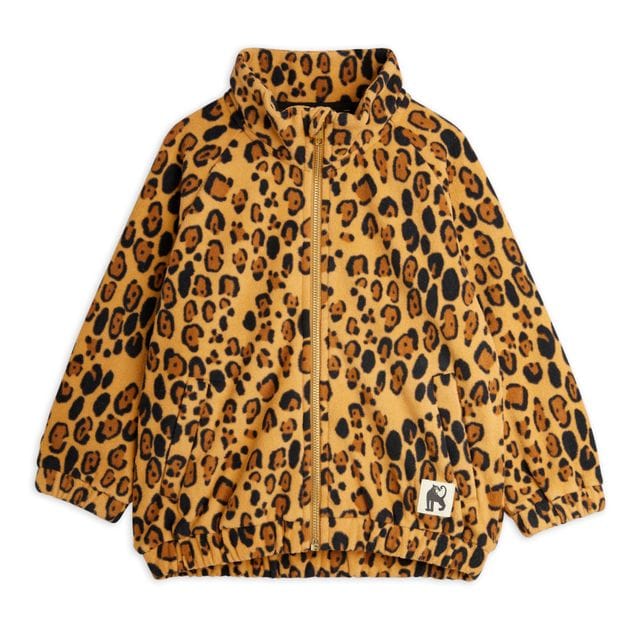 Basic Leopard Fleecejacka Mini Rodini