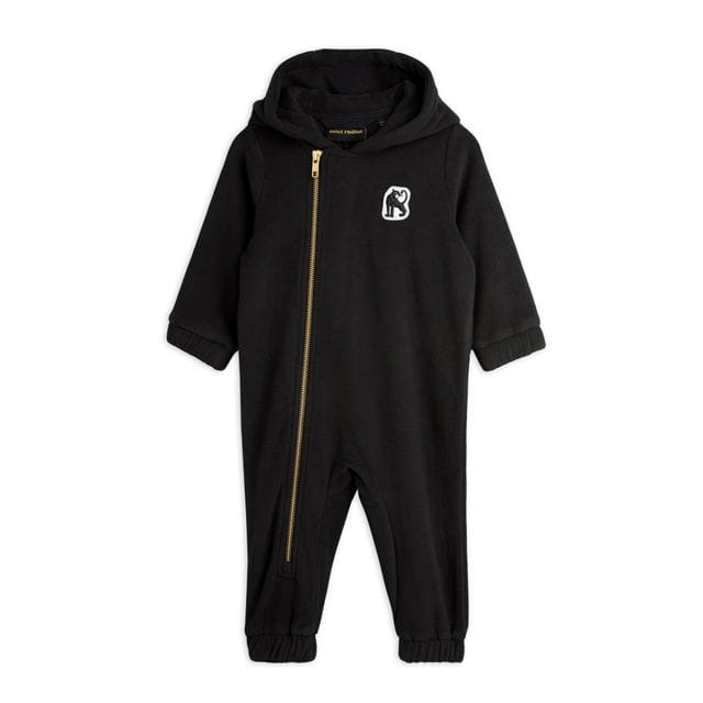 Microfleece Onesie - Black Mini Rodini