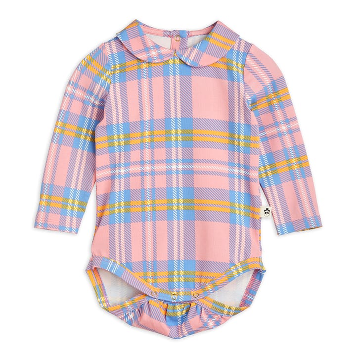 AW22 Check Aop Ls Body - Rosa Mini Rodini