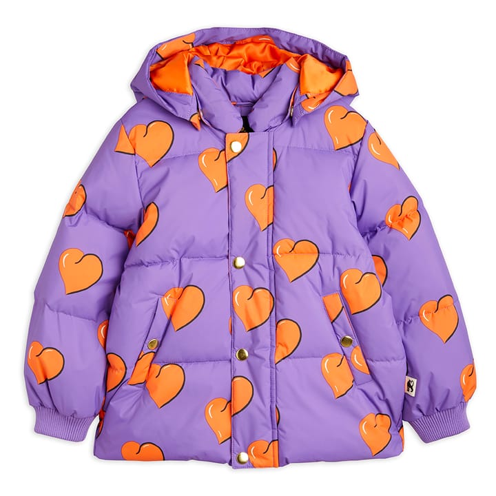 AW22 Hearts Puffer Jacka - Lila Mini Rodini