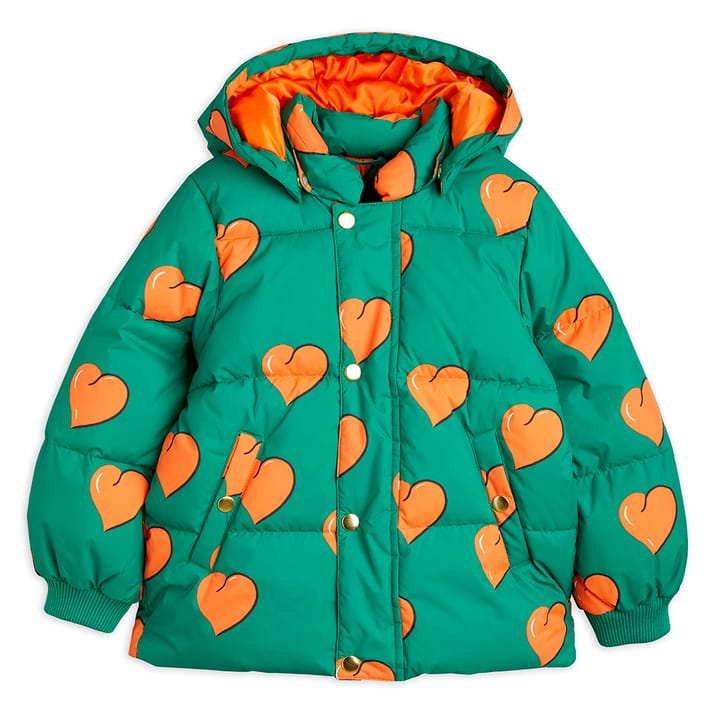 AW22 Hearts Puffer Jacka - Grön Mini Rodini