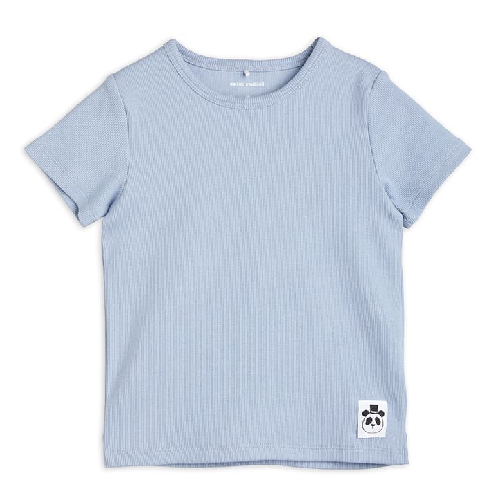 AW22 Solid rib Ss T-shirt - Blå Mini Rodini
