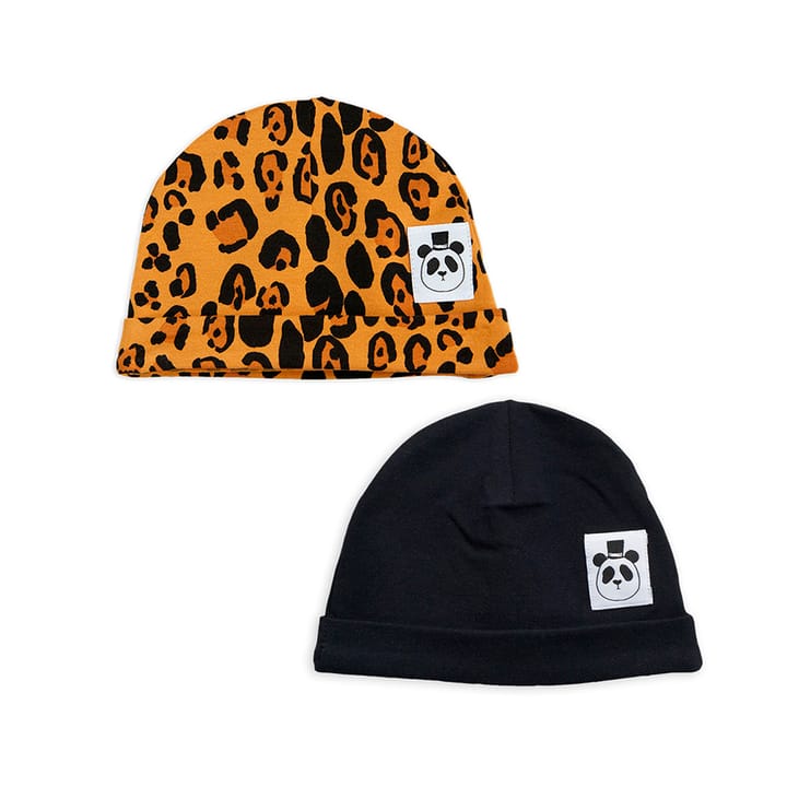 Basic Leopard Baby Beanie 2-pack - Multi Mini Rodini