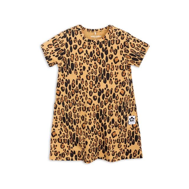 Basic Leopard Dress Beige Mini Rodini