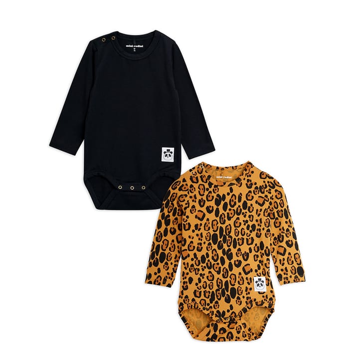 Basic Leopard Ls Body 2-pack - Multi Mini Rodini