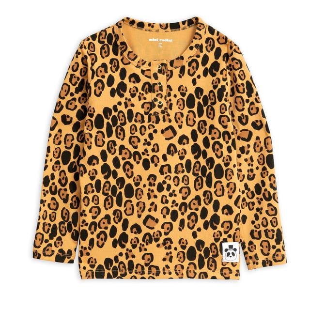 Basic Tencel Leopard Farfarströja Beige Mini Rodini