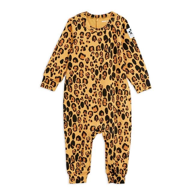 Basic Tencel Leopard Jumpsuit Beige Mini Rodini