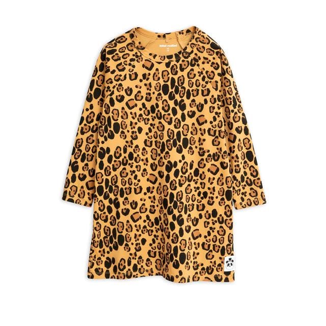 Basic Tencel Leopard Ls Dress Mini Rodini