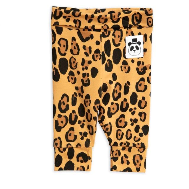Basic Tencel Leopard Nb Leggings Beige Mini Rodini