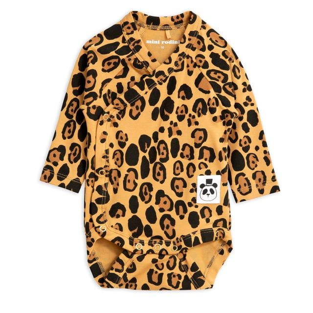 Basic Tencel Leopard Wrap Body Beige Mini Rodini