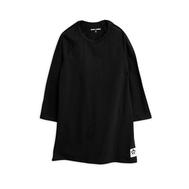 Basic Tencel Ls Dress Black Mini Rodini