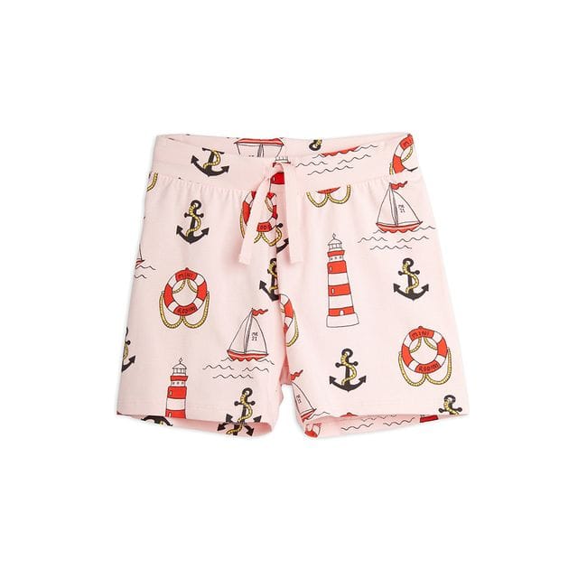 Pre Aw21 Lighthouse Aop Shorts Pink Mini Rodini