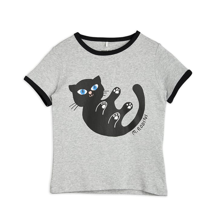 Pre AW22 Baby Cat Sp Ss Tee - Grey Melange Mini Rodini