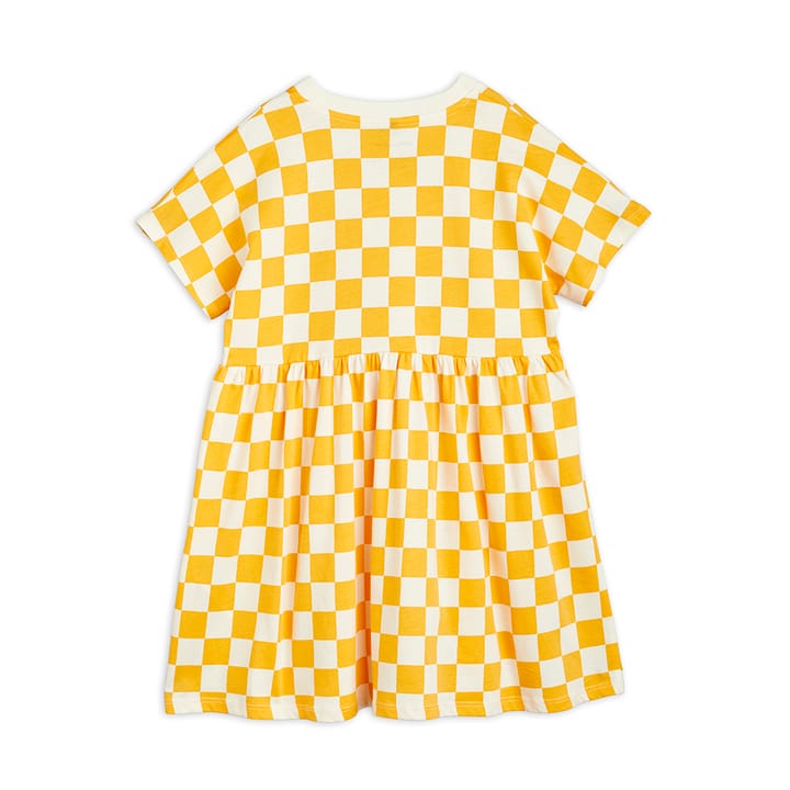 Pre AW22 Chess Check Aop Ss Dress - Orange Mini Rodini