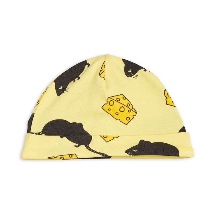 Pre AW22 Mouse Aop Baby Beanie - Yellow Mini Rodini