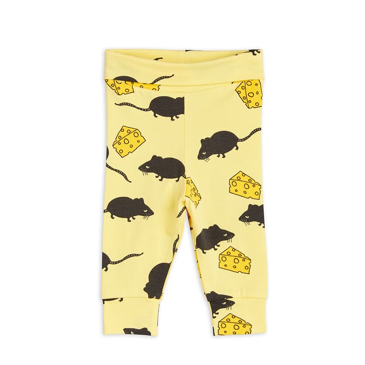 Pre AW22 Mouse Aop Nb Leggings - Yellow Mini Rodini
