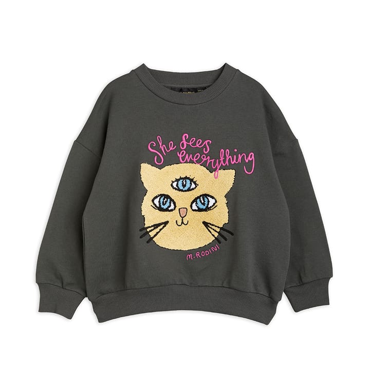 Pre AW22 She Sees Everything Emb Sweatshirt - Black Mini Rodini