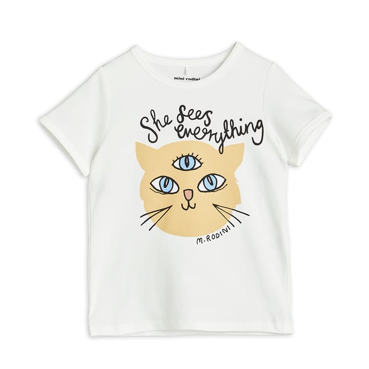 Pre AW22 She Sees Everything Sp Ss Tee - White Mini Rodini