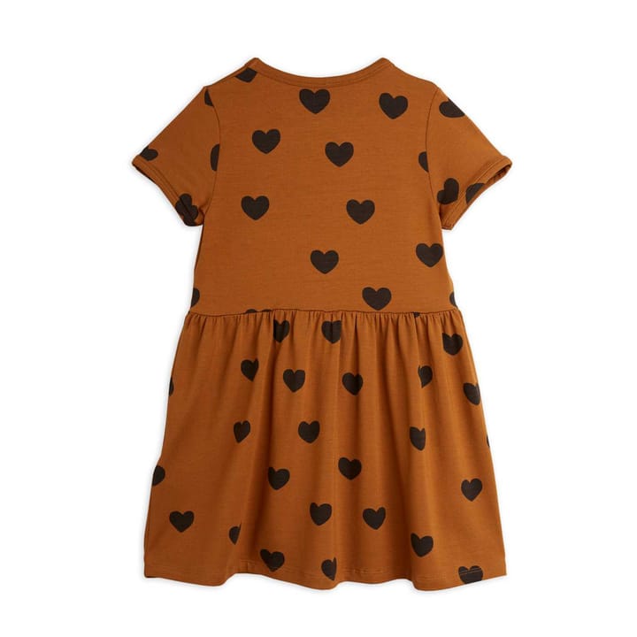 Basic Hearts Ss Klänning - Brown Mini Rodini