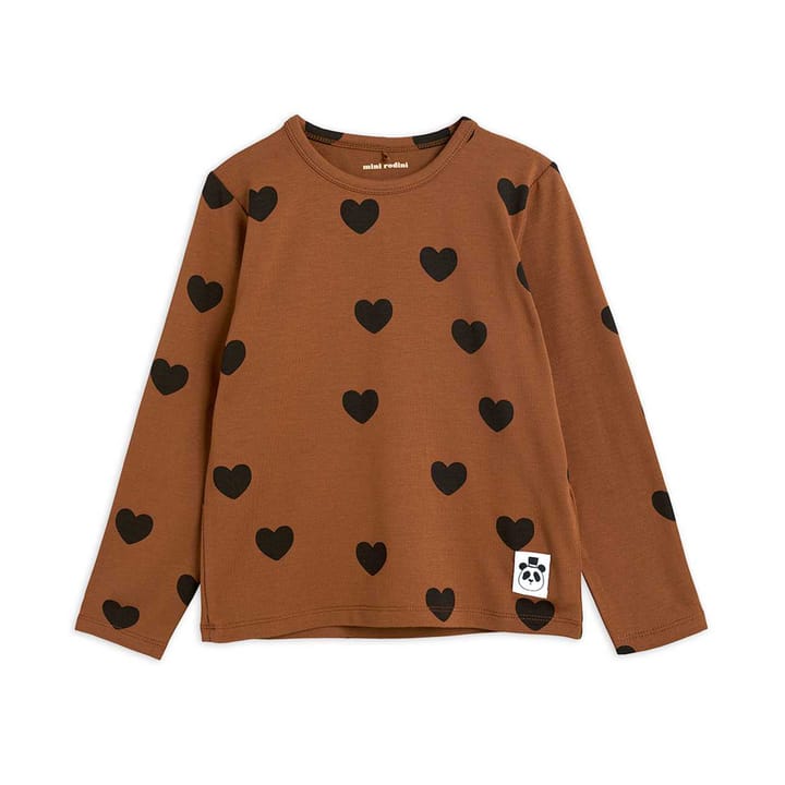 Basic Hearts Långärmad T-shirt - Brown Mini Rodini