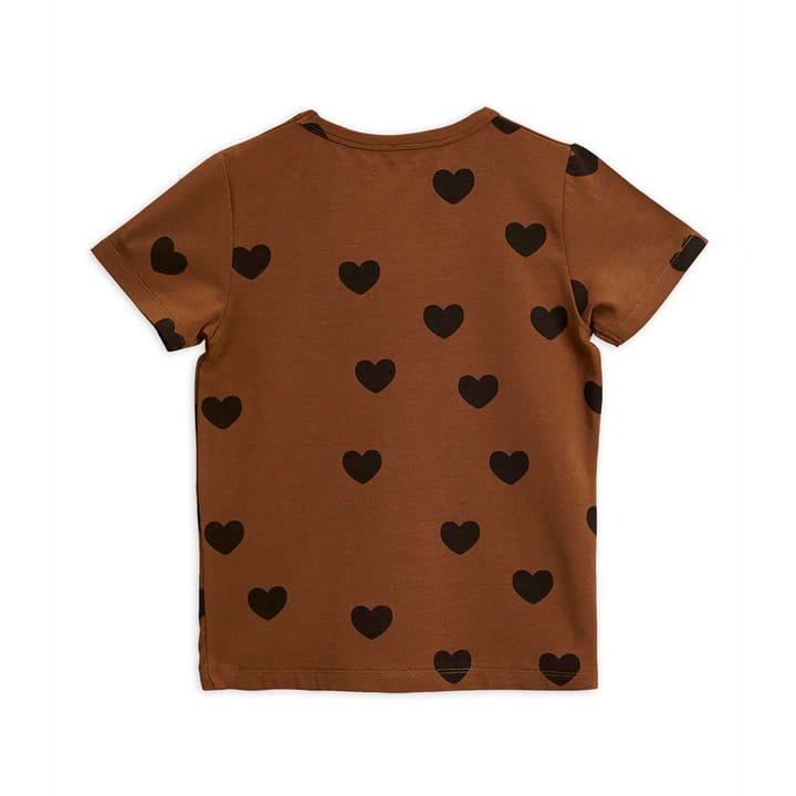 Basic Hearts Ss T-shirt - Brown Mini Rodini