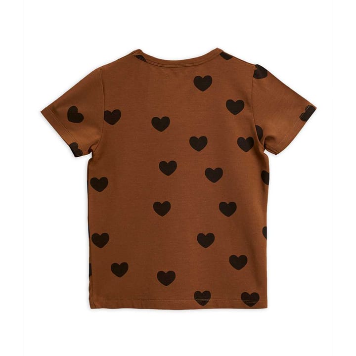 Basic Hearts Ss T-shirt - Brown Mini Rodini