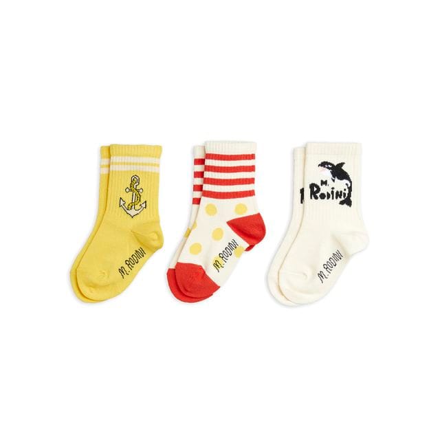 Pre Aw21 Orca 3-Pack Strumpor Multi Mini Rodini