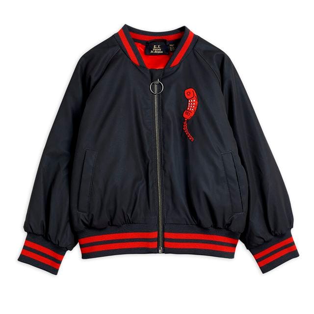 Reflective Baseball Jacket Black Mini Rodini