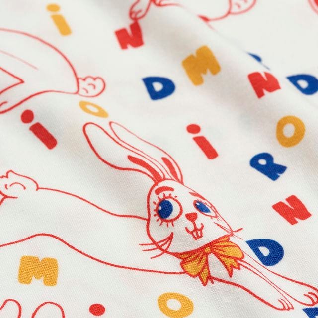 SS21 Mr Rabbit Aop Jumpsuit Offwhite Mini Rodini