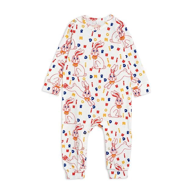 SS21 Mr Rabbit Aop Jumpsuit Offwhite Mini Rodini
