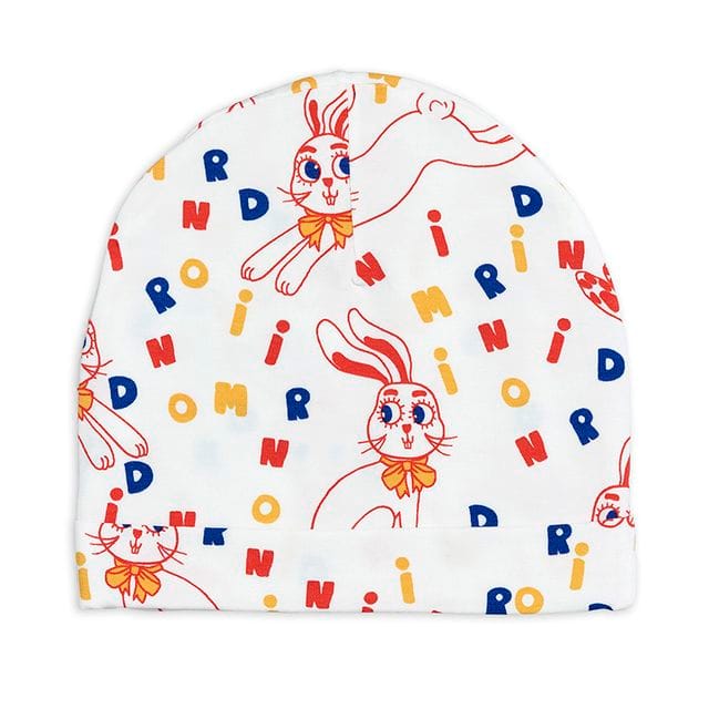 SS21 Mr Rabbit Aop Mössa Offwhite Mini Rodini