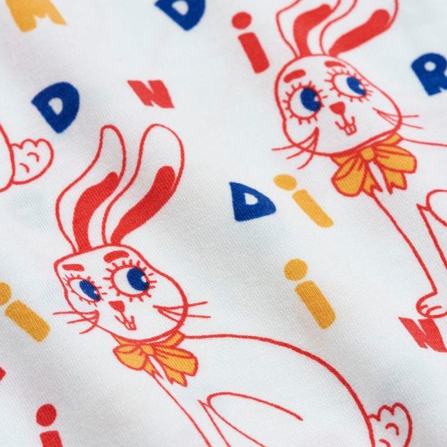 SS21 Mr Rabbit Aop T-Shirt Offwhite Mini Rodini
